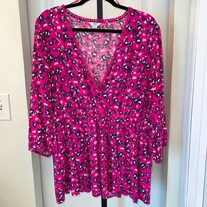 Crown and Ivy faux wrap shirt, size 2X